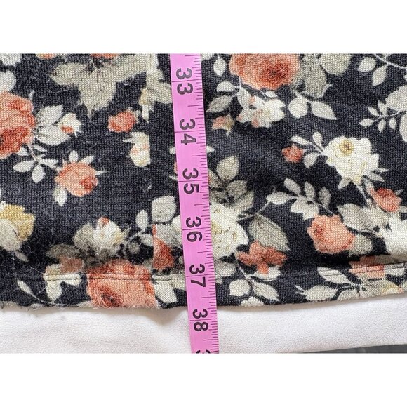 MODCLOTH Women Dress Mixed Media Wrap Top 3/4 Sleeve Sz XL Black Floral 34-7 - Picture 11 of 11